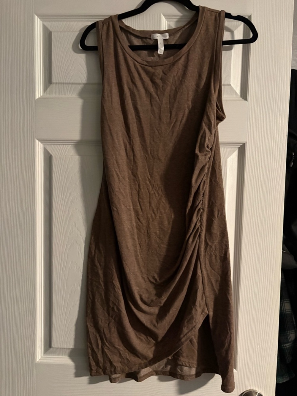 Nordstrom Leith brown ruched dress
